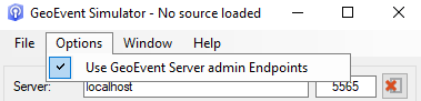 GeoEvent Simulator options