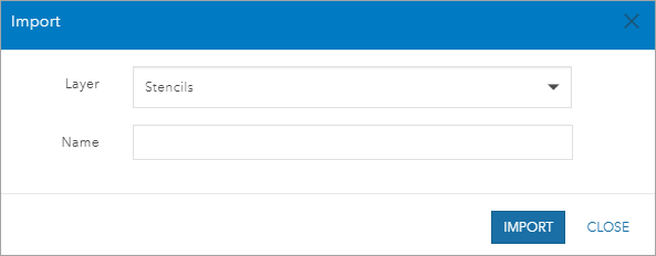 Import dialog box with Stencils as the specified layer